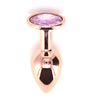 BJ STAINLESS STEEL PLUG -ROSE GOLD-PK JEWEL-S