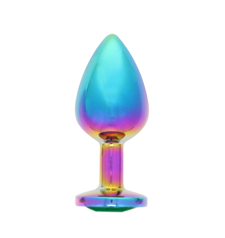 MULTICOLOR ALLOY SMALL PLUG/GREEN JEWEL