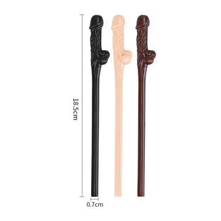 JOKES AND PARTIES WILLY STRAWS ASSORTED 9PK