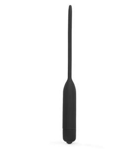 SILICONE VIBRATING URETHRAL DILATOR BLACK
