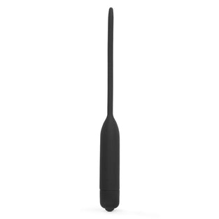SILICONE VIBRATING URETHRAL DILATOR BLACK