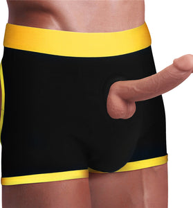 INGEN UNISEX HORNY STRAPON SHORTS BLACK/YELLOW