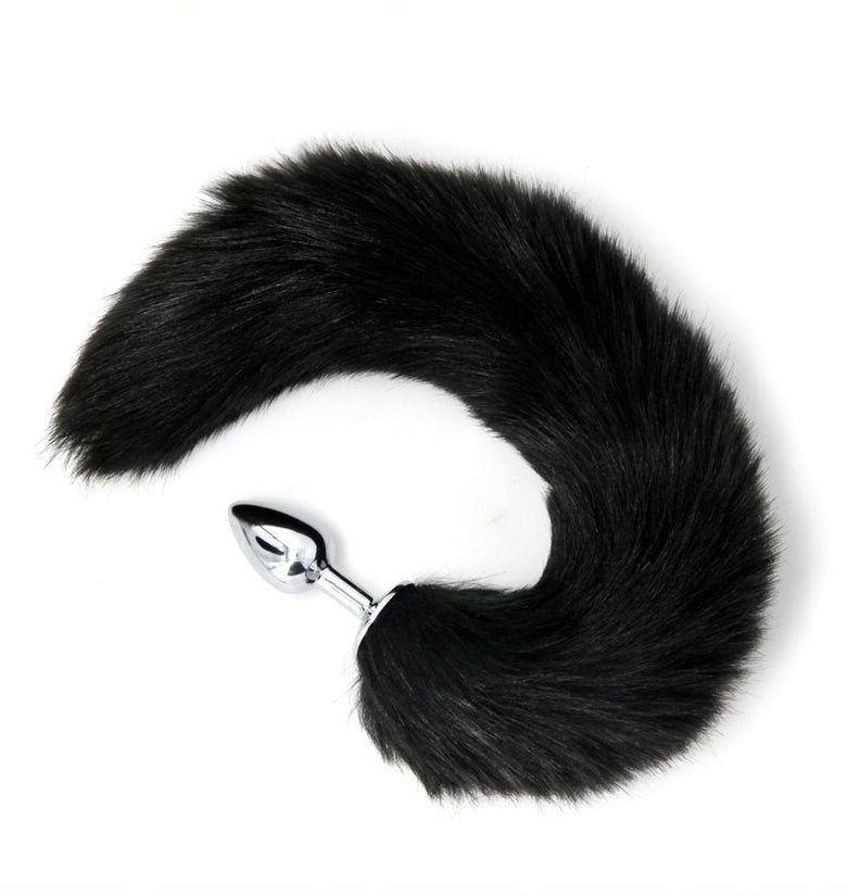 FAUX FOX TAIL BLACK