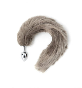 FAUX FOX TAIL GRAY