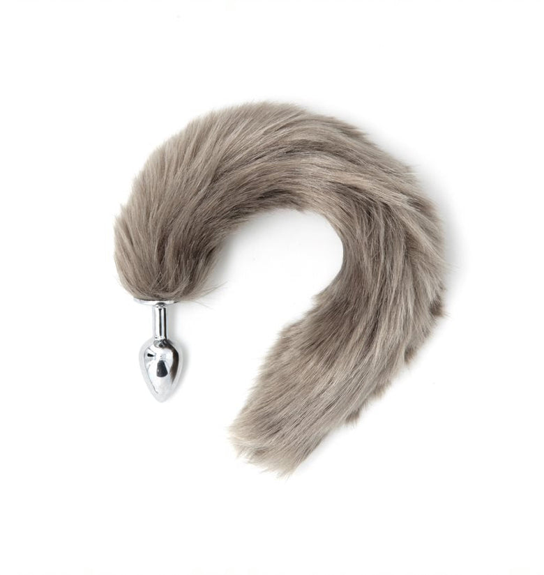 FAUX FOX TAIL GRAY