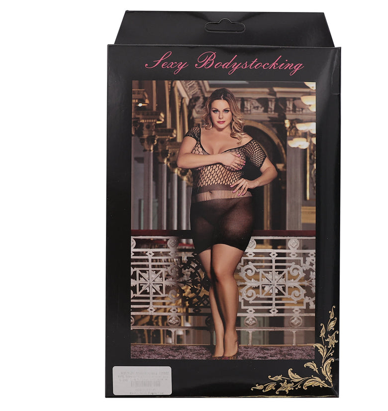 EXTRA SEXY MESH MINI CHEMISE RED O/S