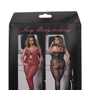 EXTRA SEXY CROCHET FISHNET RED O/S