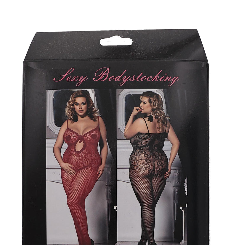 EXTRA SEXY CROCHET FISHNET RED O/S