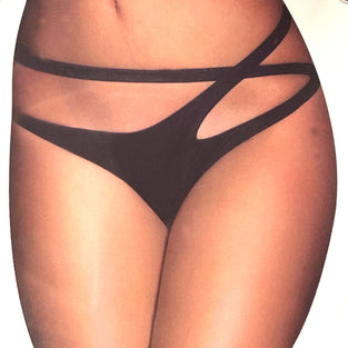 DON'T CROSS ME STRAPPY PANTY BLACK M/L