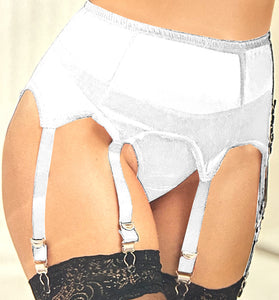 SHEER LUCK GARTER BELT WHITE XL/2XL