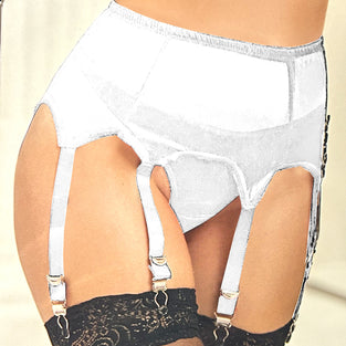 SHEER LUCK GARTER BELT WHITE XL/2XL