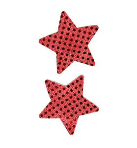 DOTTED LACE RED STAR PASTIES