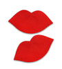 SATIN RED LIPS PASTIES