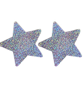 SILVER SEQUIN STAR PASTIES