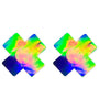 LASER SILVER CROSS PASTIES