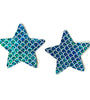 HOLOGRAPHIC MERMAID STAR PASTIES BLUE