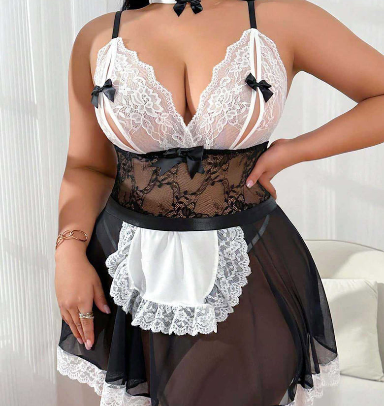 SI BABYDOLL, G STRING, & NECKBAND MAID