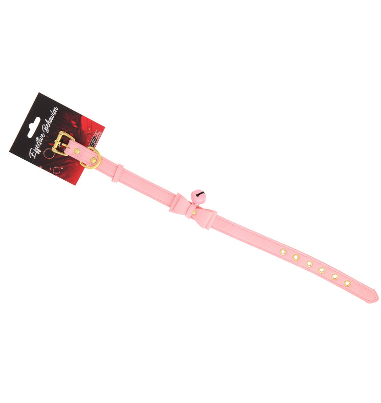 Pink Collar with Bow & Bell