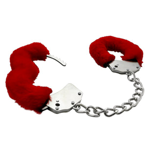 CONSENT AND COMPLY FURRY CUFFS - RED