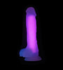 Glow-In-The-Dark Dick with Balls, Suction Cup Dildo - Night Lights
