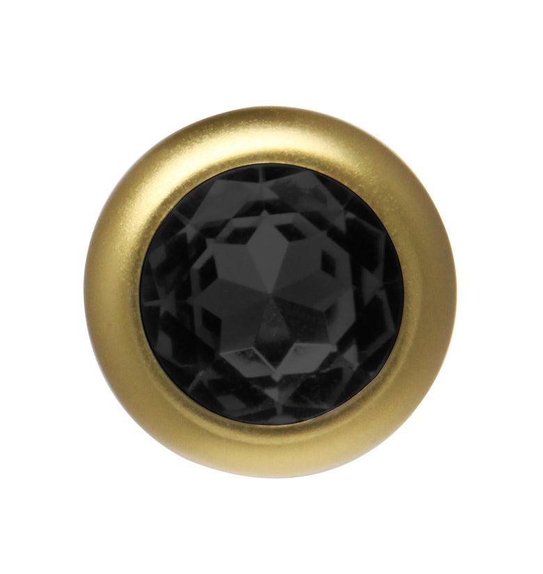 BOTTOM JEWELS GOLD ALLOY W/ BLACK JEWEL PLUG