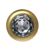 BOTTOM JEWELS GOLD ALLOY W/ CLEAR JEWEL SMALL PLUG