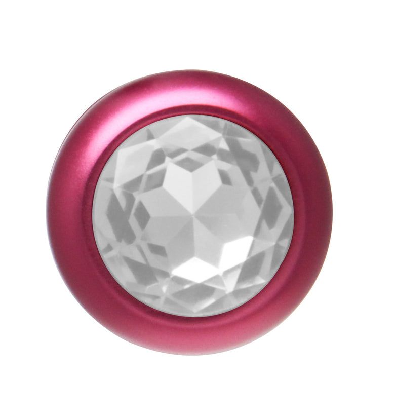 BOTTOM JEWELS RED ALLOY W/ CLEAR JEWEL PLUG