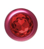 ANAL PLUG AL ALLOY SMALL RED WITH RED JEWEL
