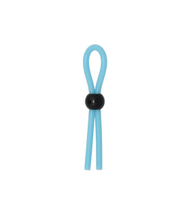 SADDLE UP SILICONE LASSO COCK RING - BLACK