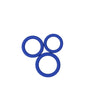 Silicone Cock Ring Stamina Set - Blue
