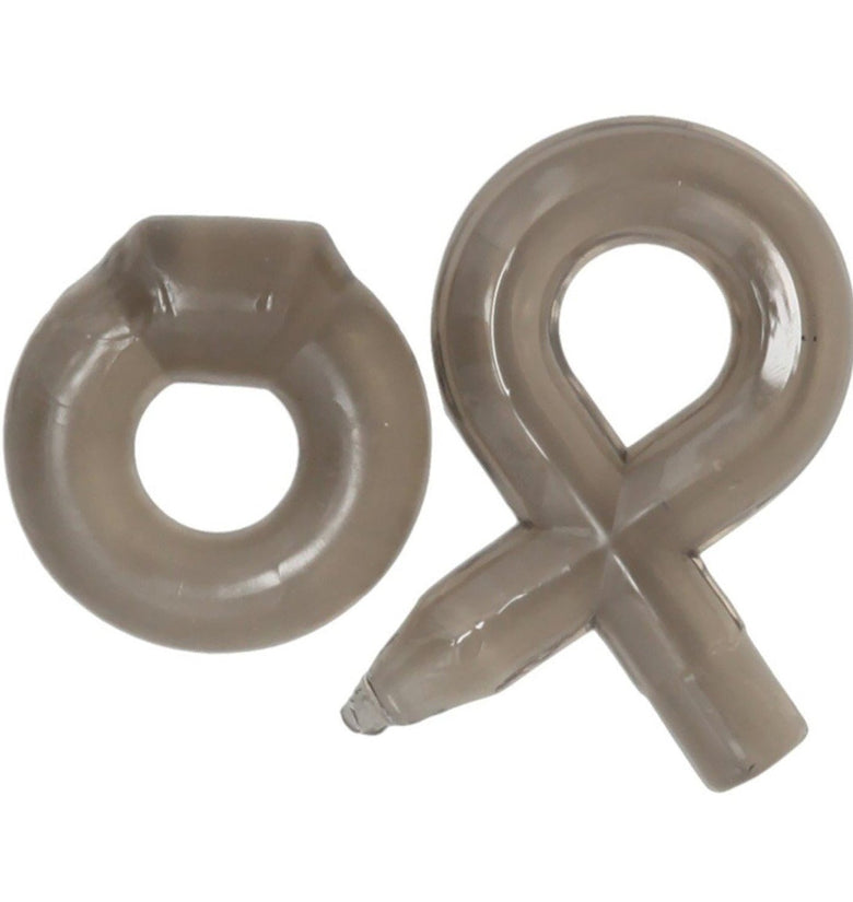 Double Cock Ring Set - X's and O's