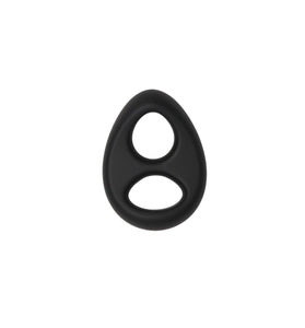 ORB TEARDROP SILICONE COCK RING - BLACK